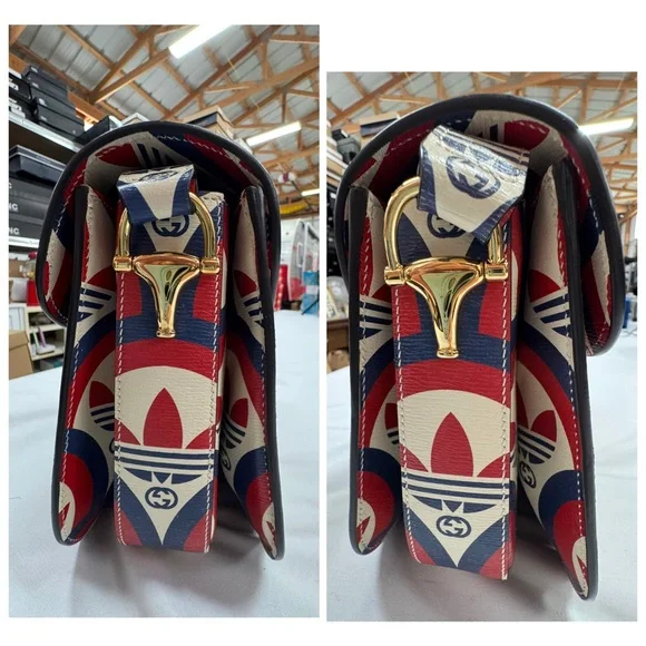 Gucci/Adidas Printed Crossbody Bag in Red & Blue - Picture 5 of 10